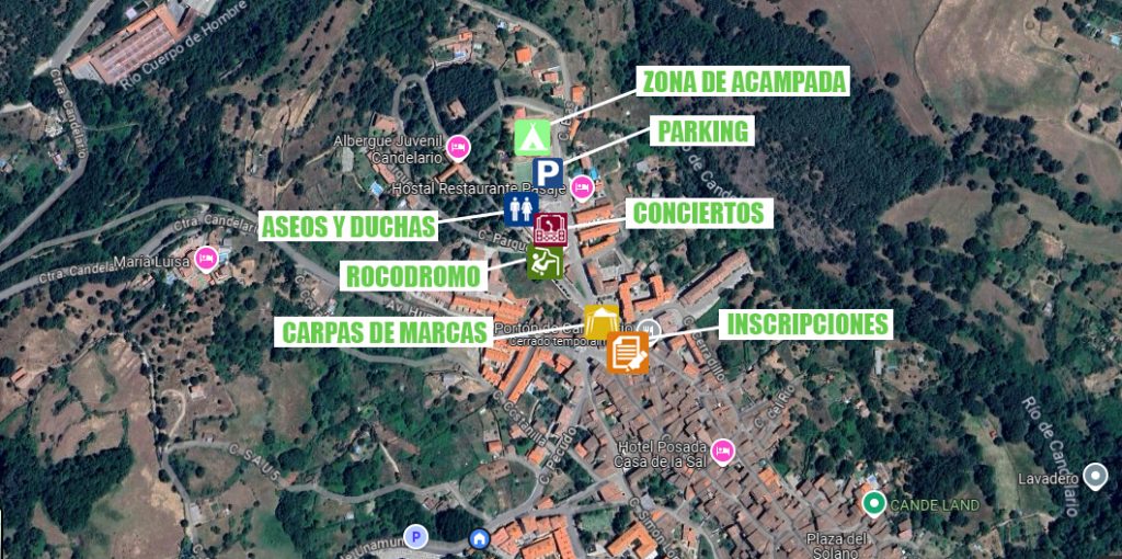 mapa de la zona mountain days